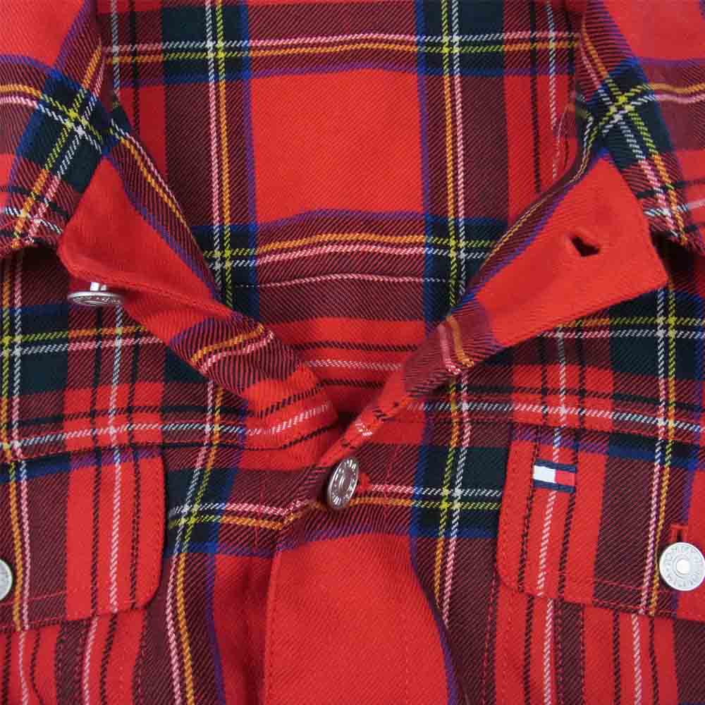 TOMMY HILFIGER トミーヒルフィガー 160582 チェック 長袖 シャツ レッド系 XL【中古】