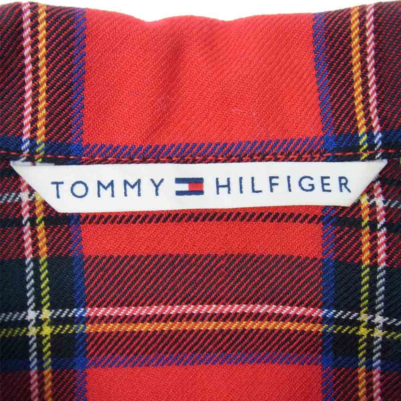 TOMMY HILFIGER トミーヒルフィガー 160582 チェック 長袖 シャツ レッド系 XL【中古】