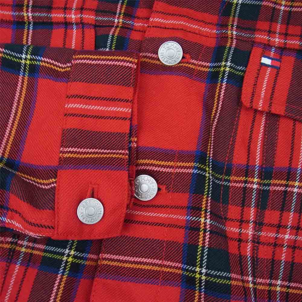 TOMMY HILFIGER トミーヒルフィガー 160582 チェック 長袖 シャツ レッド系 XL【中古】