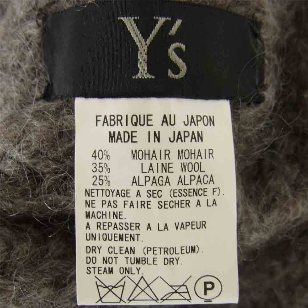Yohji Yamamoto ヨウジヤマモト Y's ワイズ モヘヤ混 スヌード マフラー グレー系【中古】