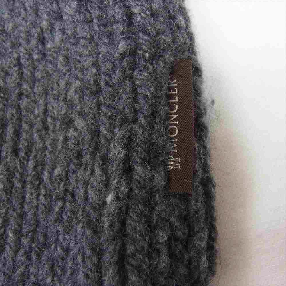 MONCLER モンクレール 国内正規品 ペッパージャパン 茶タグ ジップ タートルネック カーディガン ニット グレー系 L【中古】