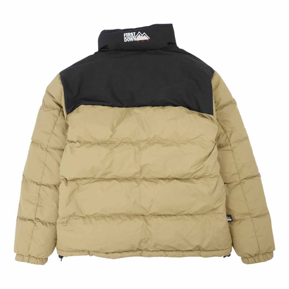 ファーストダウン F842500 REVERSIBLE DOWN JACKET BEIGExBLACK リバーシブル ダウン ジャケット カーキ系 ブラック系 M【中古】