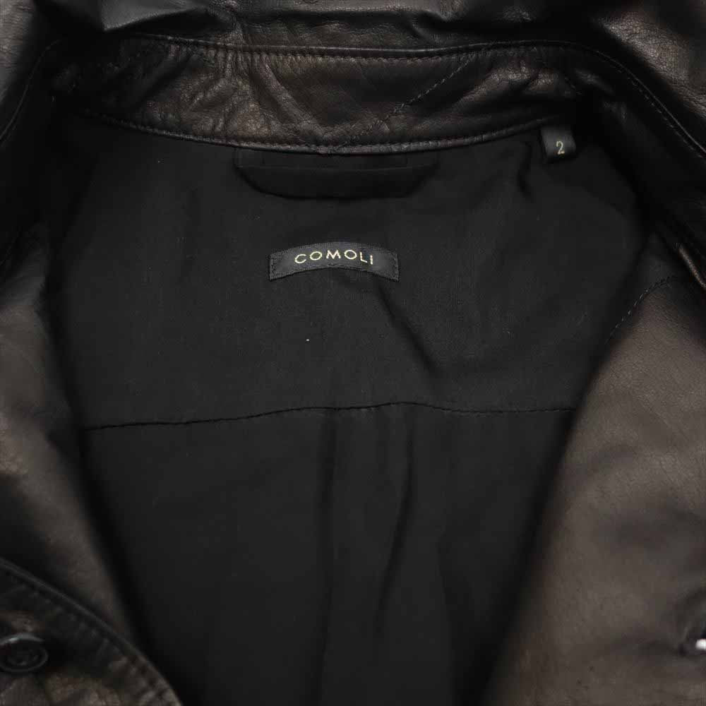 COMOLI コモリ 21AW U03-01010 ディアスキン 鹿革 レザー コモリシャツ サイズ2 2【新古品】【未使用】【中古】