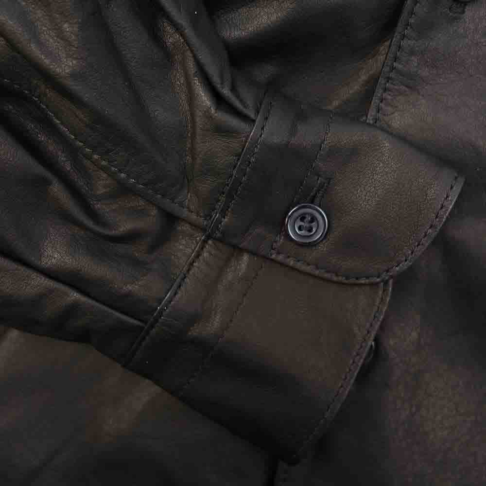 COMOLI コモリ 21AW U03-01010 ディアスキン 鹿革 レザー コモリシャツ サイズ2 2【新古品】【未使用】【中古】