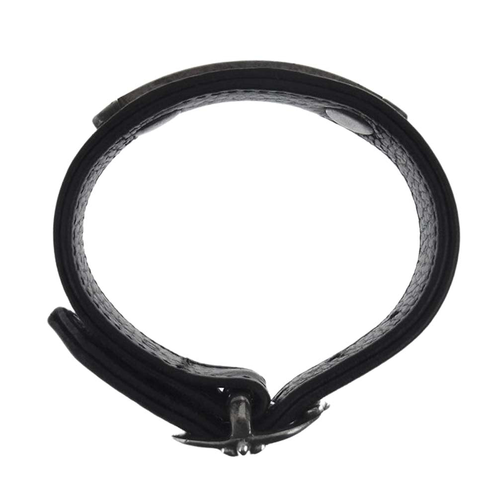 CHROME HEARTS クロムハーツ（原本無） ガンスリンガー CHラベル レザー ブレスレット ブラック系【中古】