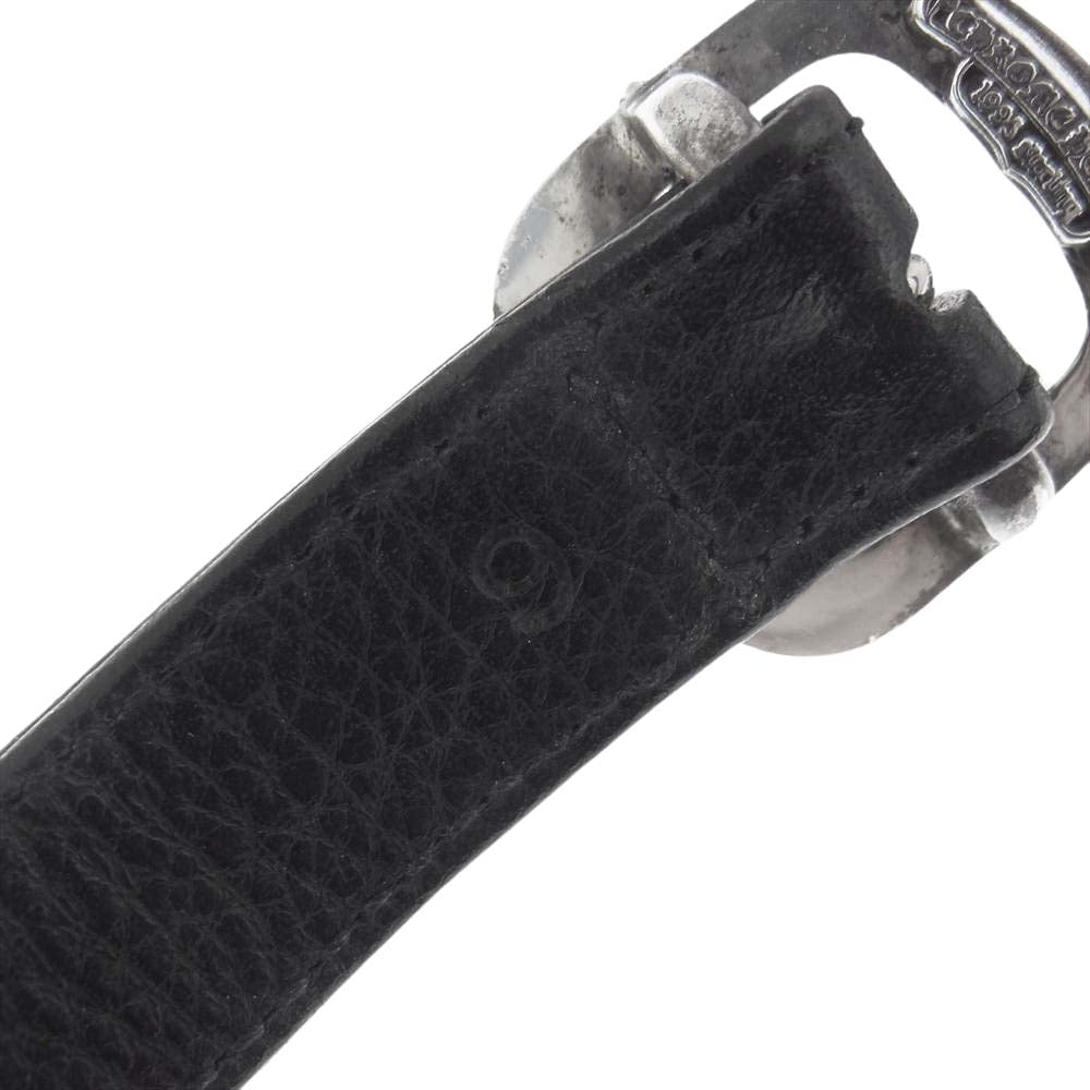 CHROME HEARTS クロムハーツ（原本無） ガンスリンガー CHラベル レザー ブレスレット ブラック系【中古】