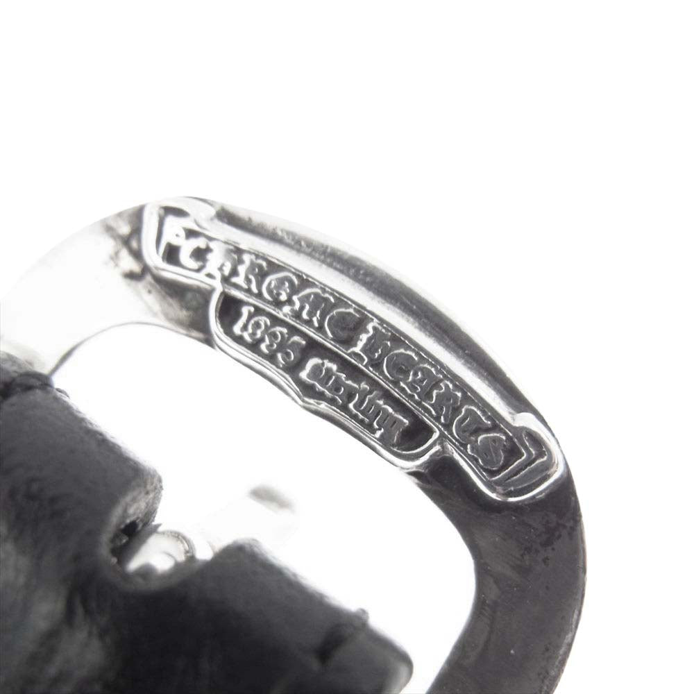 CHROME HEARTS クロムハーツ（原本無） ガンスリンガー CHラベル レザー ブレスレット ブラック系【中古】