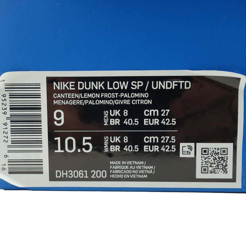NIKE ナイキ DH3061-200 × UNDEFEATED DUNK LOW SP アンディフィーテッド ダンク ロー SP ブラウン系 27cm【新古品】【未使用】【中古】