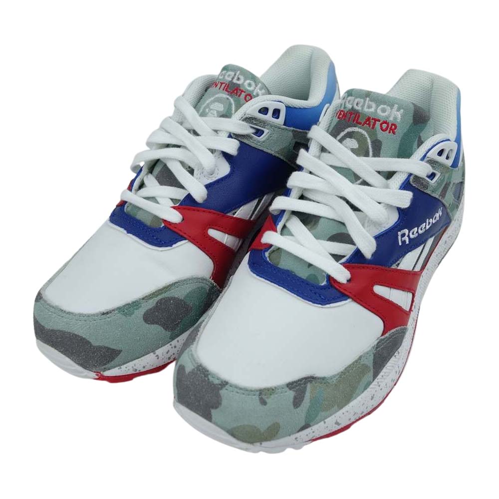 Reebok リーボック V67037 APE MITA SNEAKERS エイプ ミタスニーカーズ クラシック ベンチレーター アフィリエイツ white/red rush/royal US8.5【極上美品】【中古】