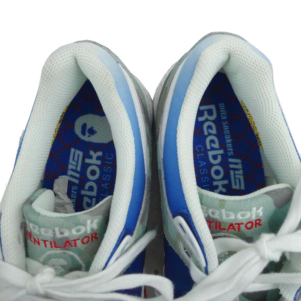 Reebok リーボック V67037 APE MITA SNEAKERS エイプ ミタスニーカーズ クラシック ベンチレーター アフィリエイツ white/red rush/royal US8.5【極上美品】【中古】