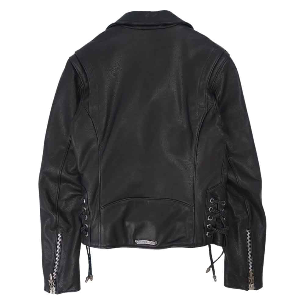 CHROME HEARTS クロムハーツ（原本有） 国内正規品 JJ DEAN JJディーン シルク ダガージップ ライダース レザー ブラック系 M【極上美品】【中古】