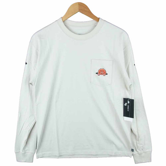 NIKE ナイキ CZ6176-104 ロングスリーブ ポケット スケート プリント 長袖 Tシャツ オフホワイト系 S【新古品】【未使用】【中古】