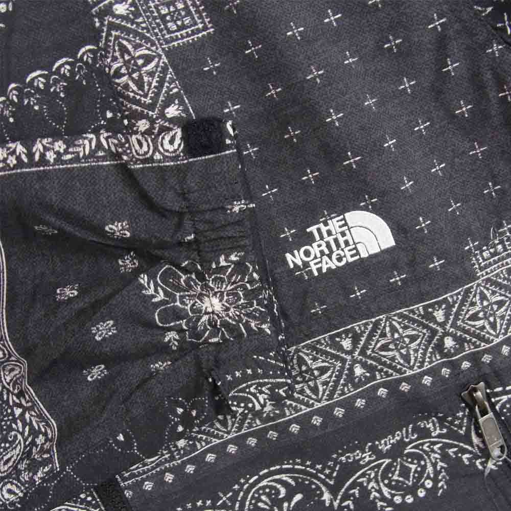 THE NORTH FACE ノースフェイス NP71535 NOVELTY COMPACT JACKET ノベルティ コンパクト ジャケット バンダナ ペイズリー 柄 RB バンダナリニューアルブラック S【新古品】【未使用】【中古】