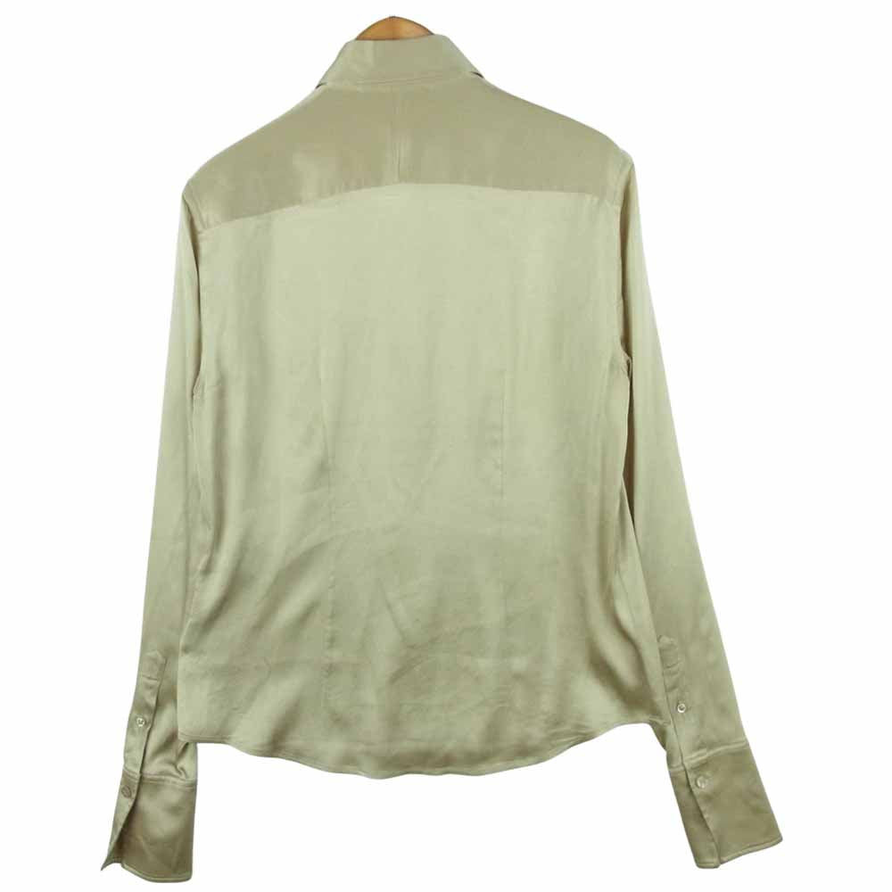 RALPH LAUREN ラルフローレン WMBKWOVS2C00153 ストレッチシルク 長袖 ブラウス 中国製 ゴールド系【中古】