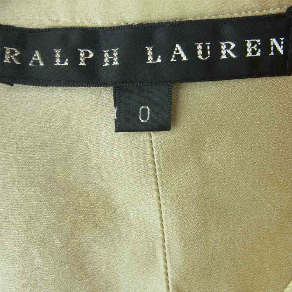 RALPH LAUREN ラルフローレン WMBKWOVS2C00153 ストレッチシルク 長袖 ブラウス 中国製 ゴールド系【中古】
