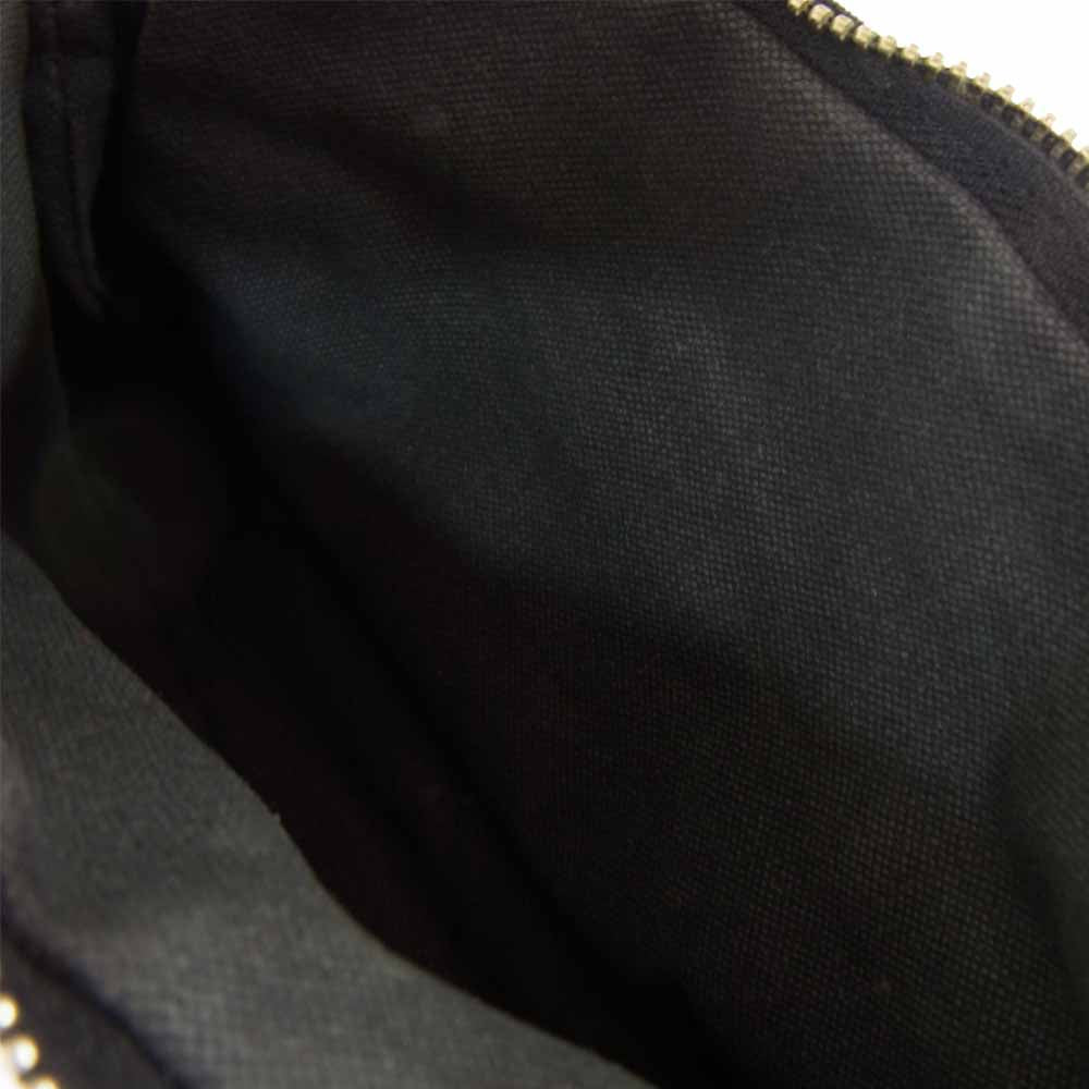 HERMES エルメス ポリード　コットンポーチ ブラック系 表記無し【中古】