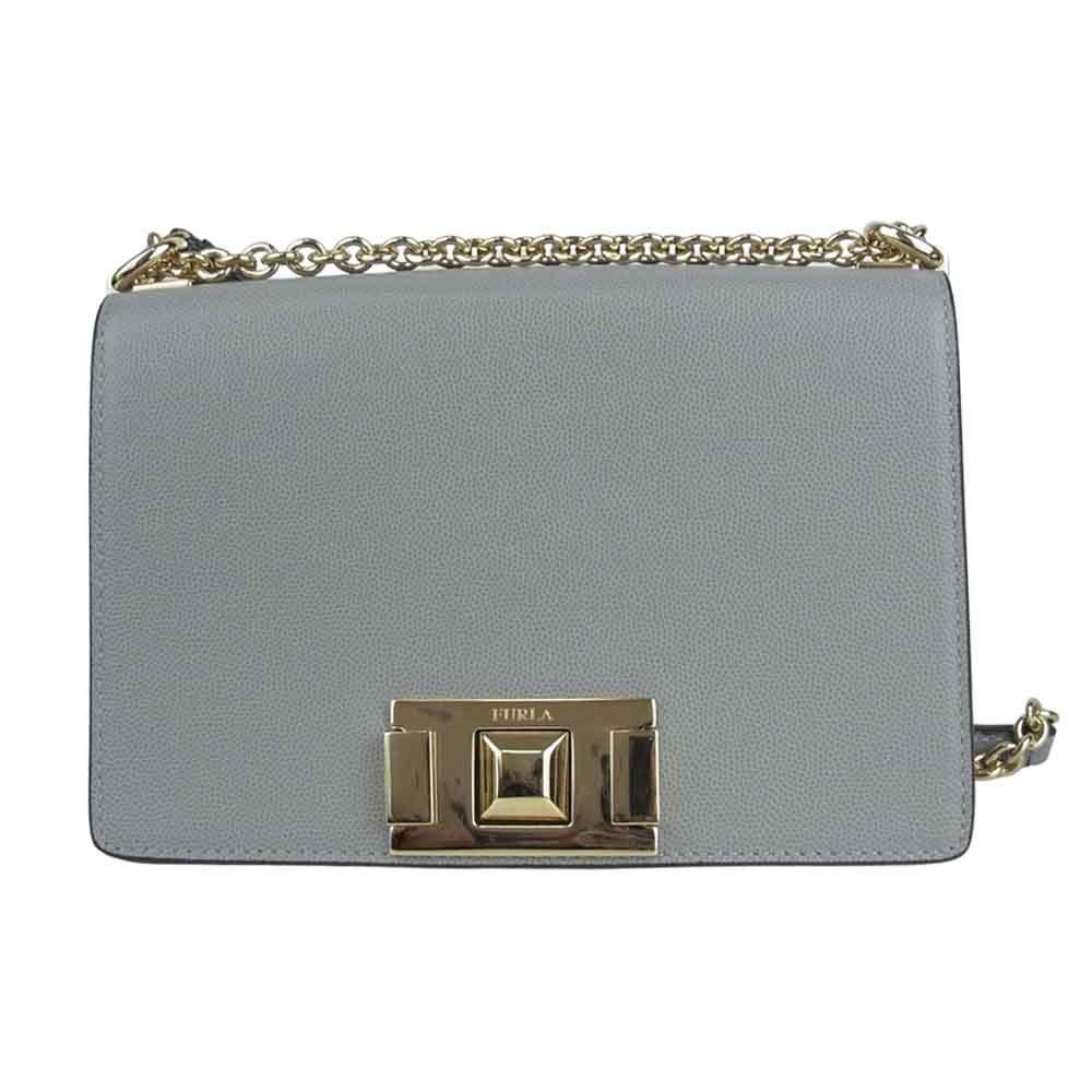 Furla フルラ チェーンショルダー グレー系【中古】