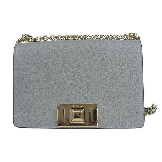 Furla フルラ チェーンショルダー グレー系【中古】