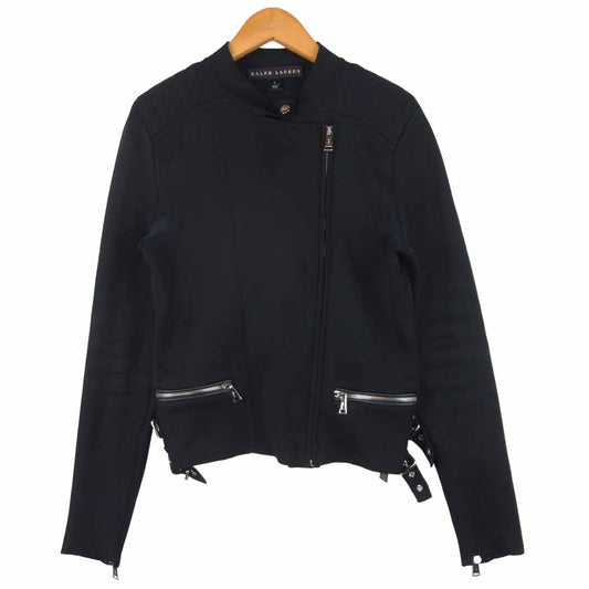 RALPH LAUREN ラルフローレン ソフト ライダース ジャケット コットン 中国製 ブラック系 S【中古】