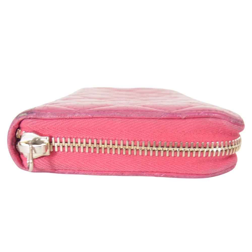 CHANEL シャネル マトラッセ ココマーク ラウンドファスナー ピンク系 表記無し【中古】