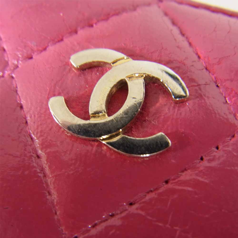CHANEL シャネル マトラッセ ココマーク ラウンドファスナー ピンク系 表記無し【中古】