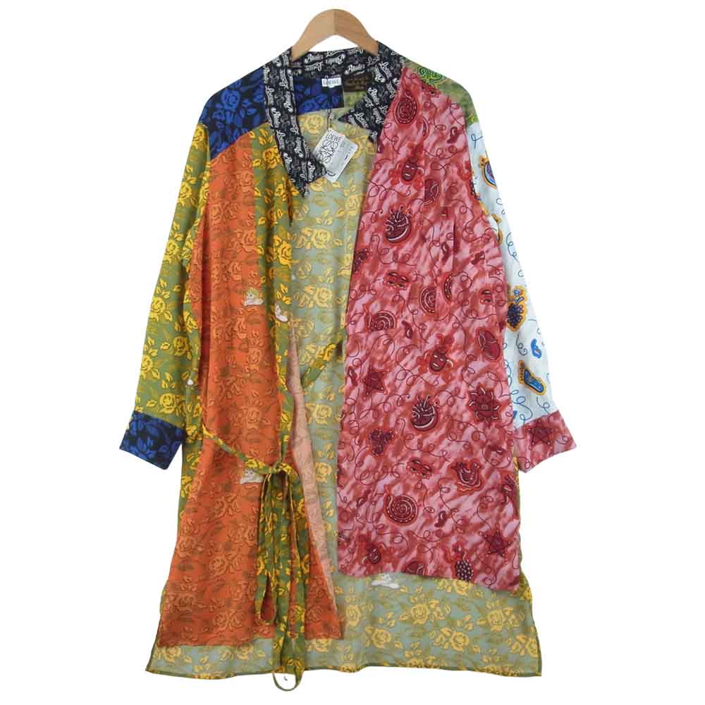 LOEWE ロエベ 国内正規品 PAULA PRINT WRAP SHIRTDRESS 総柄 シャツ ドレス カーディガン マルチカラー系 38【新古品】【未使用】【中古】