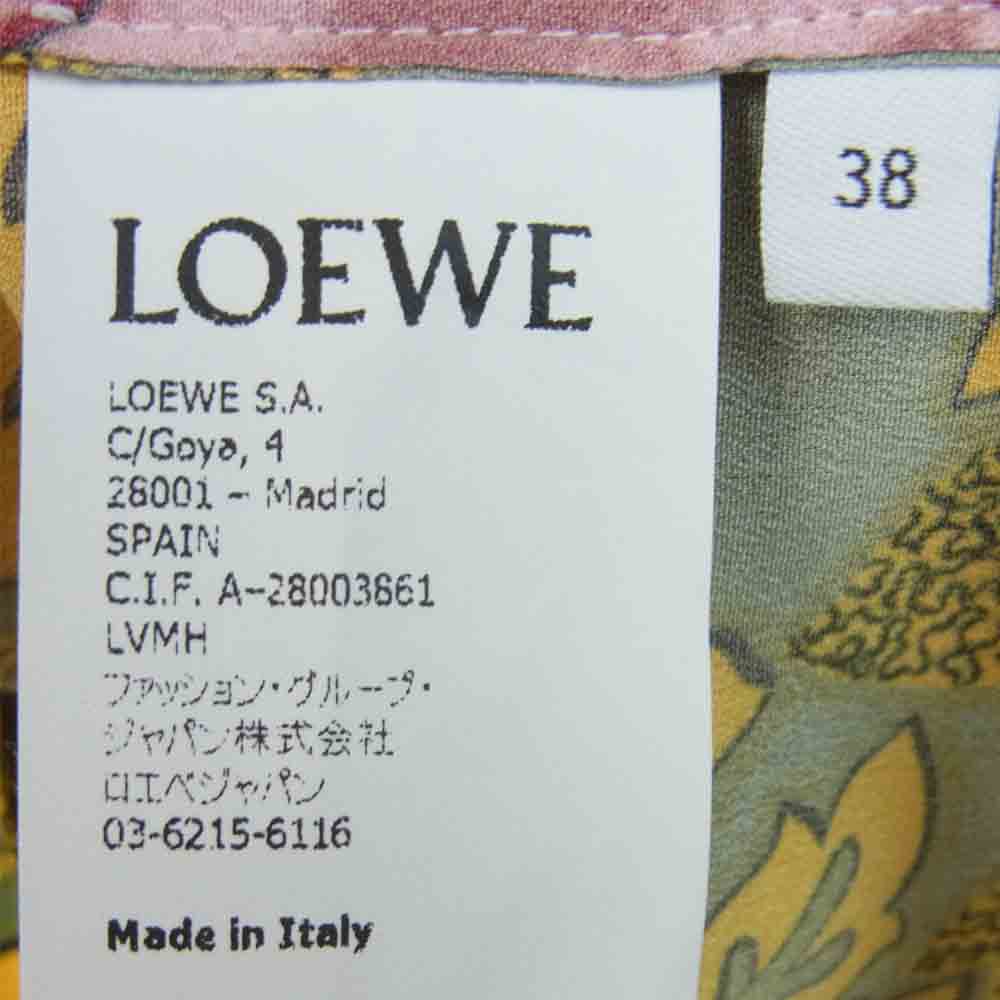 LOEWE ロエベ 国内正規品 PAULA PRINT WRAP SHIRTDRESS 総柄 シャツ ドレス カーディガン マルチカラー系 38【新古品】【未使用】【中古】