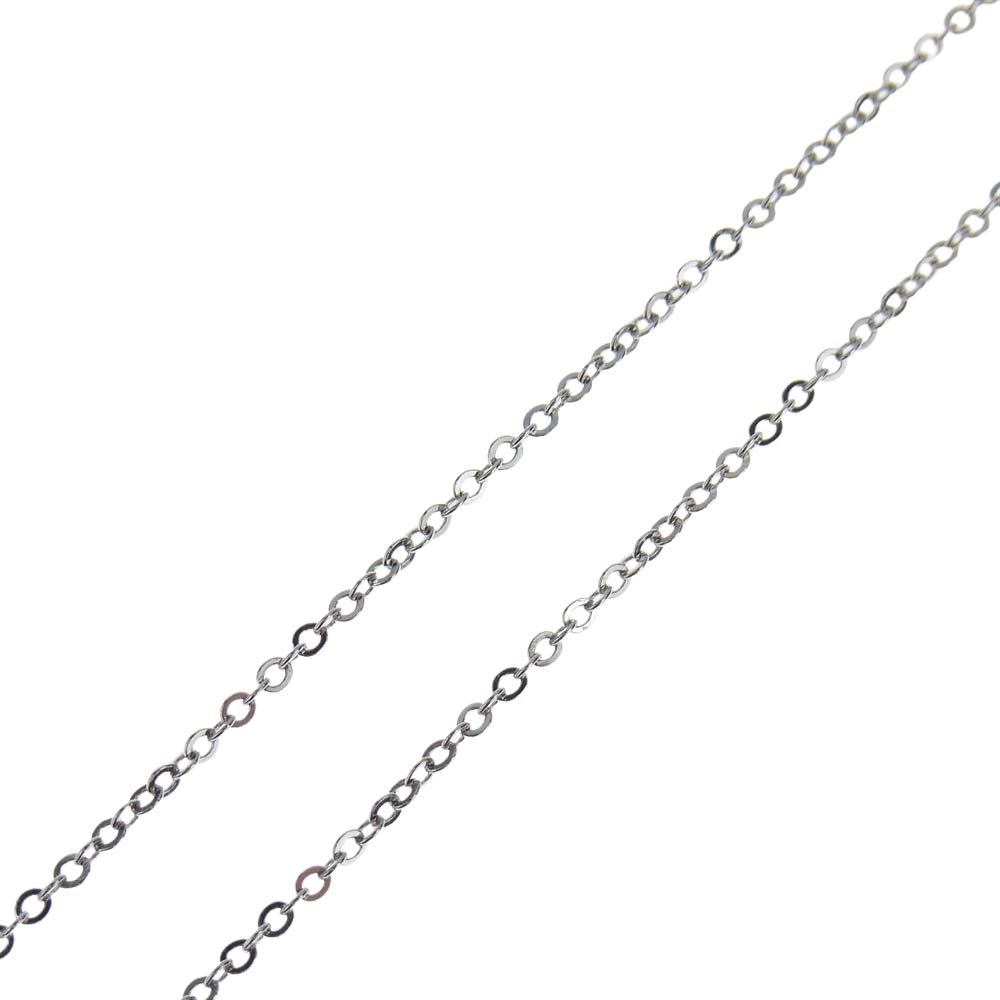 スワロフスキー ストーン スイング ネックレス シルバー系【美品】【中古】
