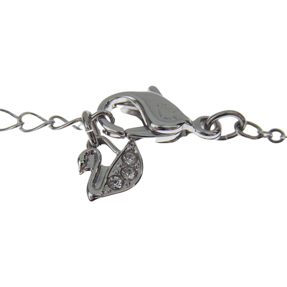 スワロフスキー ストーン スイング ネックレス シルバー系【美品】【中古】