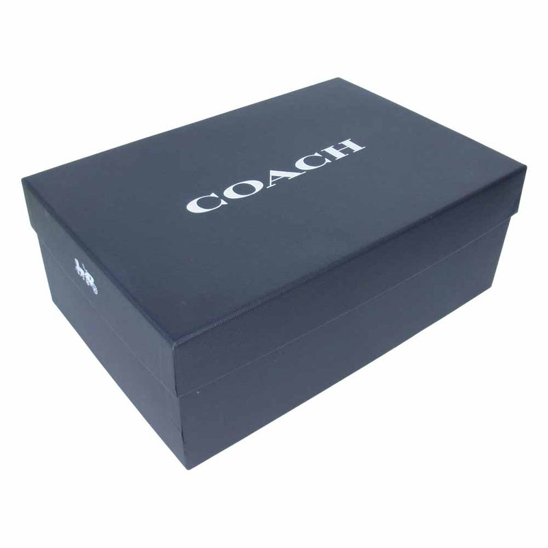 COACH コーチ FG1464 スタッズ ローカット スニーカー ブラック系 6B【極上美品】【中古】