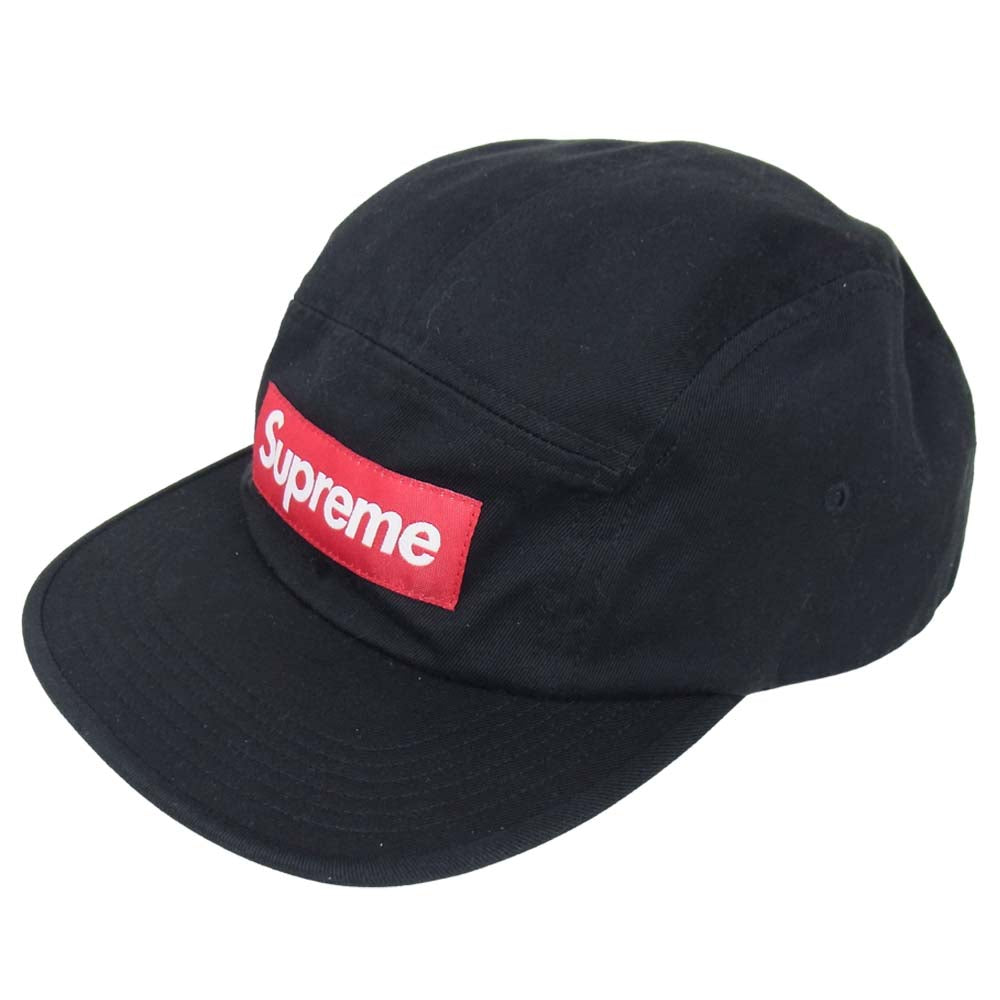 Supreme シュプリーム 17AW washed chino twill camp cap ブラック系【中古】