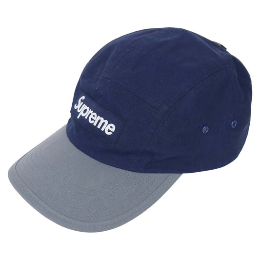 Supreme シュプリーム 21AW waxed cotton camp cap ネイビー系【美品】【中古】