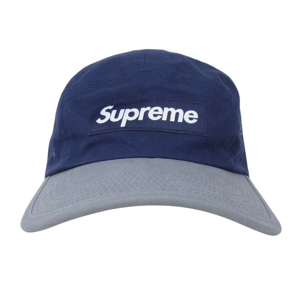 Supreme シュプリーム 21AW waxed cotton camp cap ネイビー系【美品】【中古】