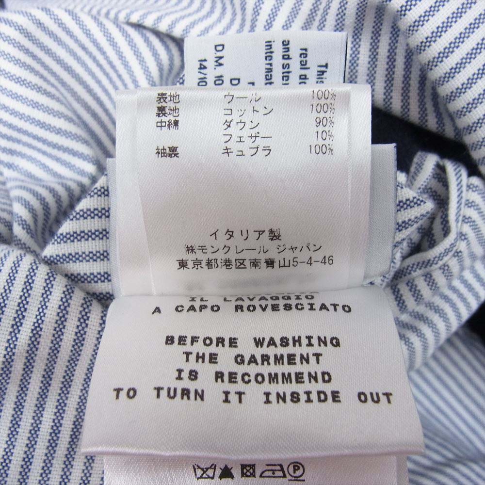 MONCLER モンクレール GAMME BLEU ガムブルー 国内正規品 GIACCONE ダウン ジャケット Pコート ネイビー系 1【中古】