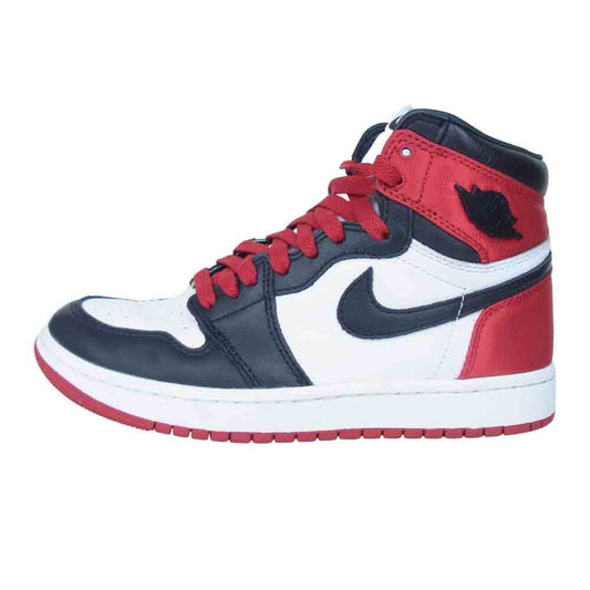 NIKE ナイキ CD0461-016  WMNS AIR JORDAN 1 HIGH OG SATIN BLACK TOE ウィメンズ エアジョーダン ワン ハイ 23.5cm【中古】