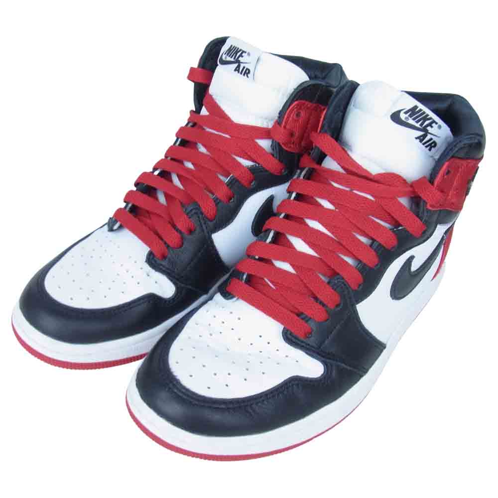 NIKE ナイキ CD0461-016  WMNS AIR JORDAN 1 HIGH OG SATIN BLACK TOE ウィメンズ エアジョーダン ワン ハイ 23.5cm【中古】