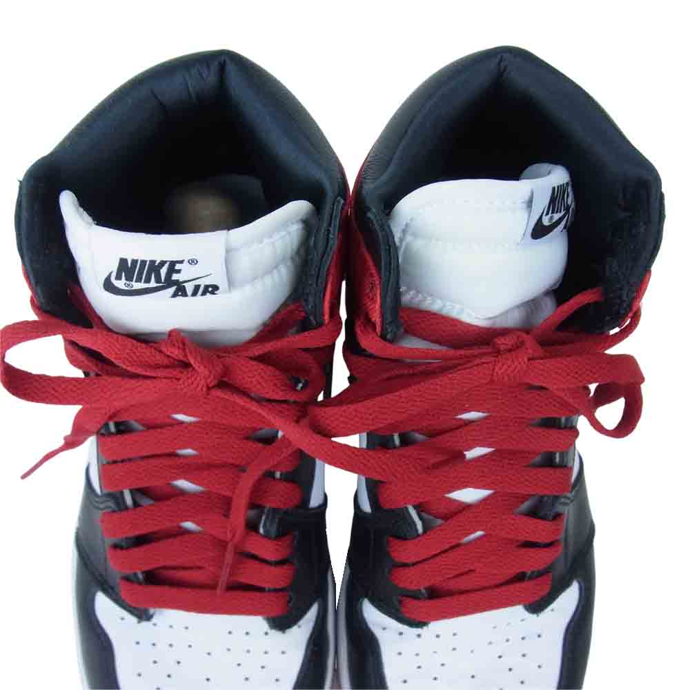NIKE ナイキ CD0461-016  WMNS AIR JORDAN 1 HIGH OG SATIN BLACK TOE ウィメンズ エアジョーダン ワン ハイ 23.5cm【中古】
