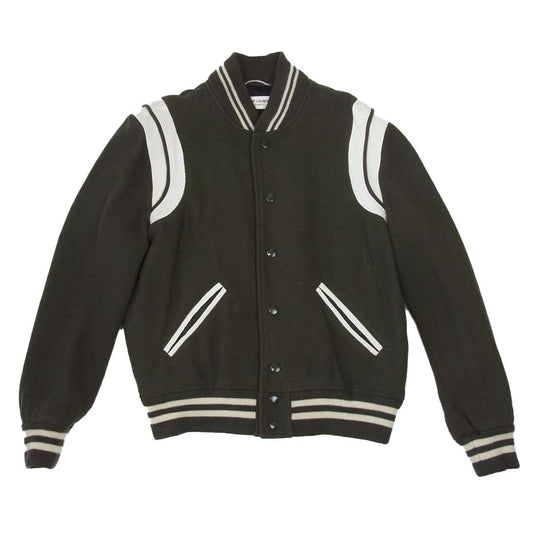 SAINT LAURENT サンローラン 354718 Y213Q  Teddy Jacket ウール テディ ジャケット  カーキ系 46【中古】