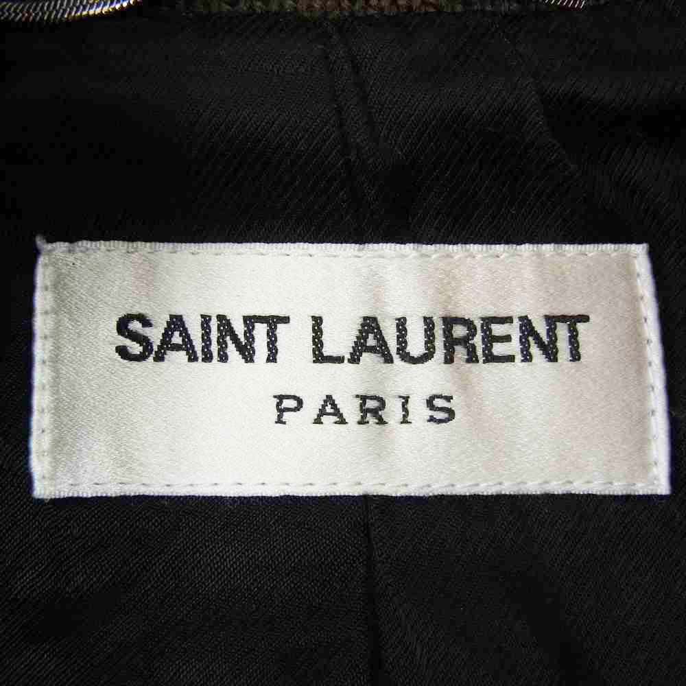 SAINT LAURENT サンローラン 354718 Y213Q  Teddy Jacket ウール テディ ジャケット  カーキ系 46【中古】