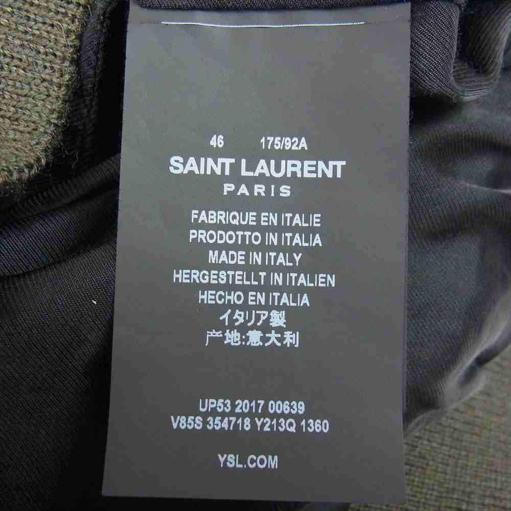 SAINT LAURENT サンローラン 354718 Y213Q  Teddy Jacket ウール テディ ジャケット  カーキ系 46【中古】