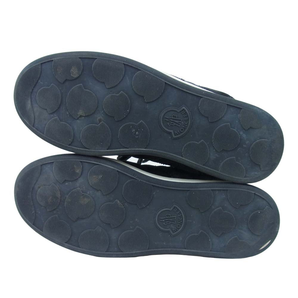MONCLER モンクレール スエード レザー ハイカット スニーカー シューズ ブラック系 42【中古】