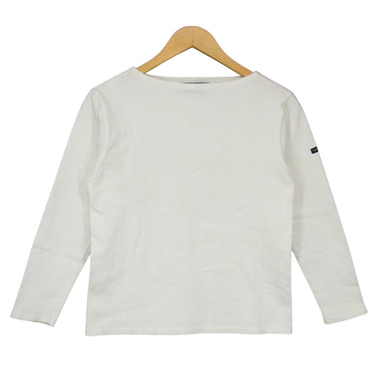 SAINT JAMES セントジェームス OUESSANT ウエッソン 長袖Tシャツ 無地 白 ホワイト系 XXS【中古】