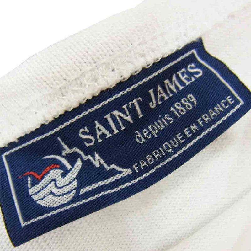 SAINT JAMES セントジェームス OUESSANT ウエッソン 長袖Tシャツ 無地 白 ホワイト系 XXS【中古】