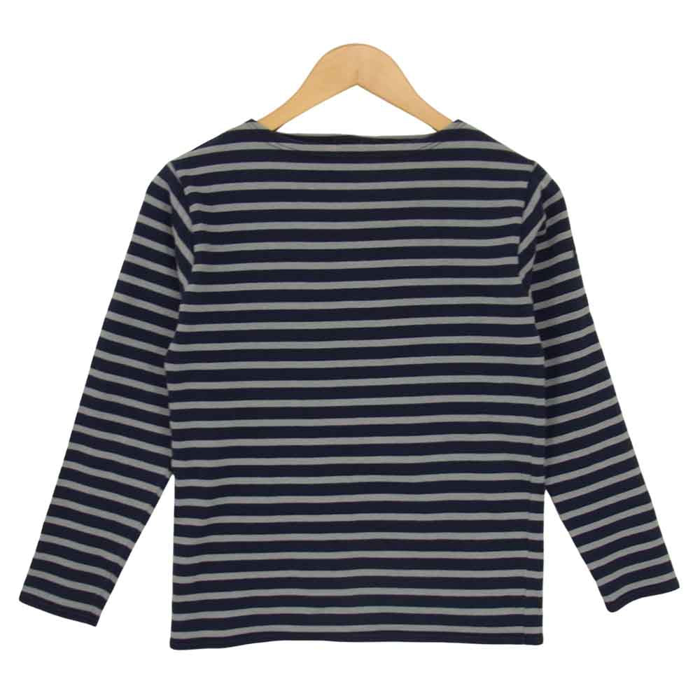 SAINT JAMES セントジェームス OUESSANT ウエッソン 長袖Tシャツ ボーダー 紺灰 グレー系 L【中古】