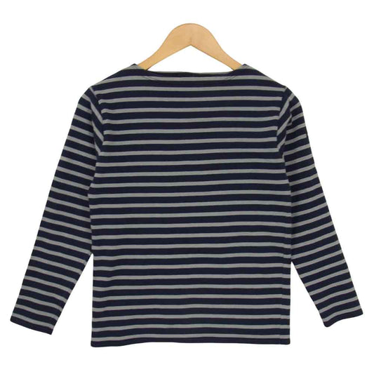 SAINT JAMES セントジェームス OUESSANT ウエッソン 長袖Tシャツ ボーダー 紺灰 グレー系 L【中古】