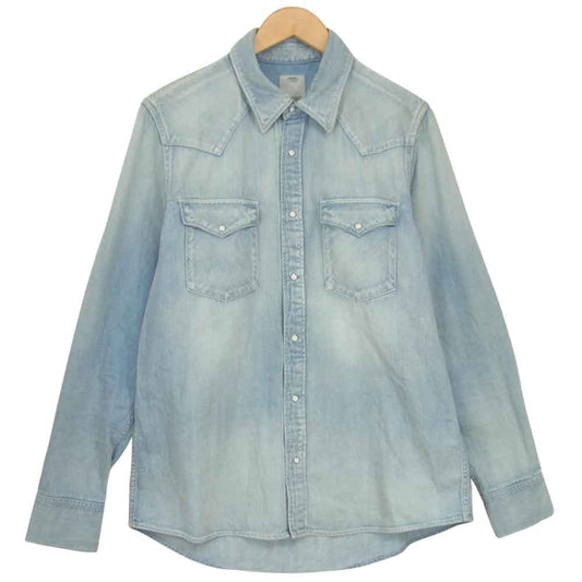 VISVIM ビズビム 16AW 0116205007002 SOCIAL SCULPTURE SHIRT DAMAGED ソーシャルスカルプチャー デニム シャツ ライトブルー系 3【中古】