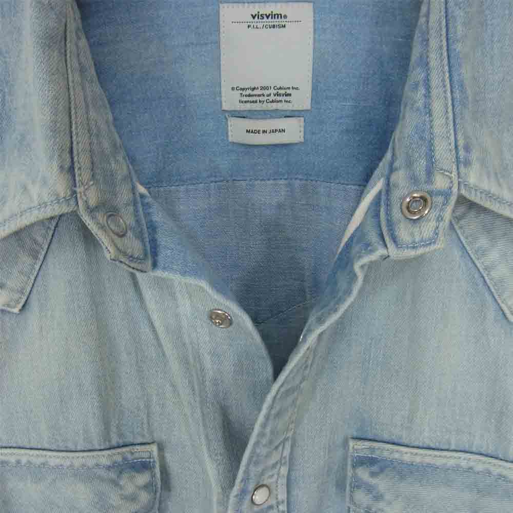 VISVIM ビズビム 16AW 0116205007002 SOCIAL SCULPTURE SHIRT DAMAGED ソーシャルスカルプチャー デニム シャツ ライトブルー系 3【中古】
