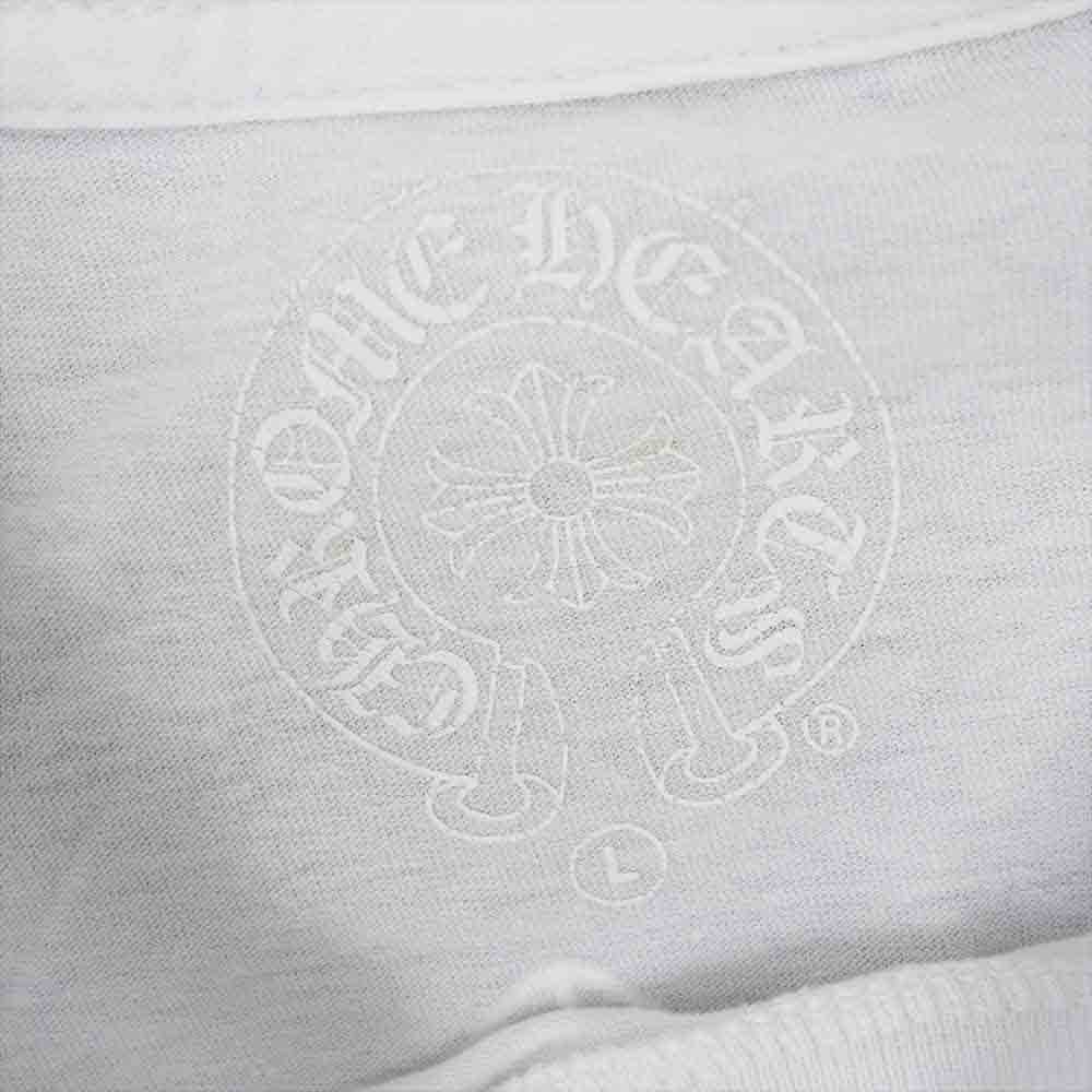 CHROME HEARTS クロムハーツ（原本無） 国内正規品 セメタリークロス スクロールラベル 半袖 ポケット Tシャツ ホワイト系 L【中古】
