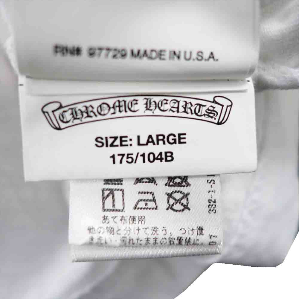 CHROME HEARTS クロムハーツ（原本無） 国内正規品 セメタリークロス スクロールラベル 半袖 ポケット Tシャツ ホワイト系 L【中古】