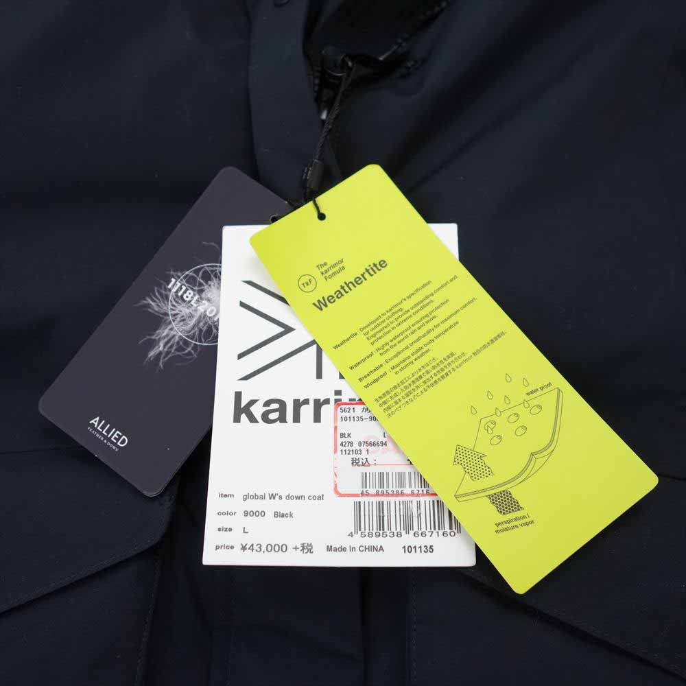 Karrimor カリマー 101135-9000 global w's down coat グローバル ダウン コート ブラック系 L【新古品】【未使用】【中古】